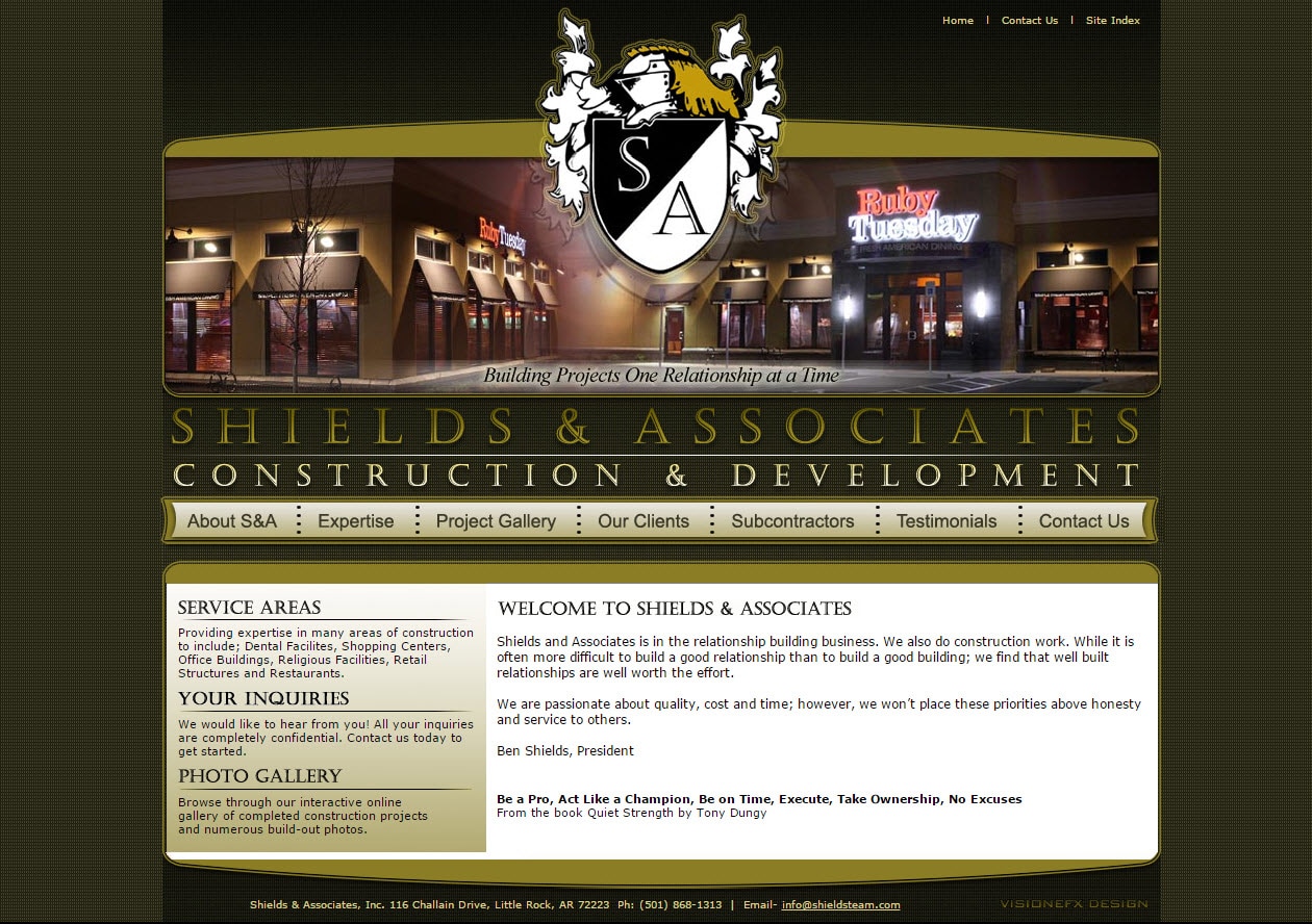 Website Design Builders Contractors VISIONEFX WEB DESIGN