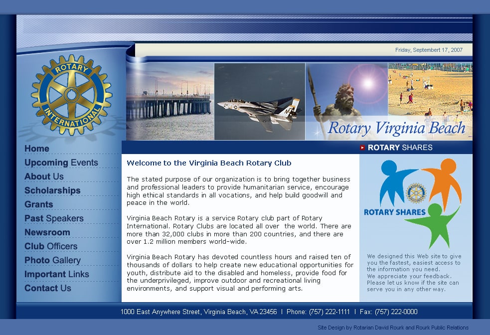 Website design ROTARY Clubs