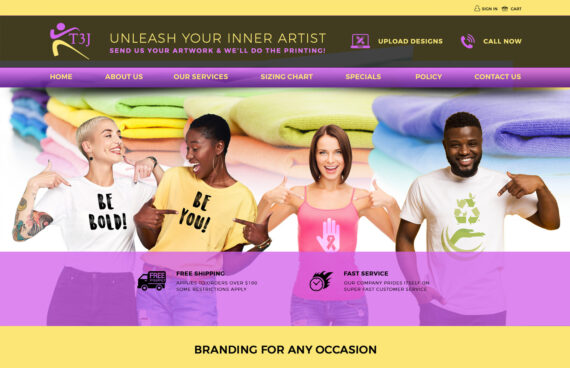 Website Design T-Shirt Printing, Web Design Custom Apparel Printing
