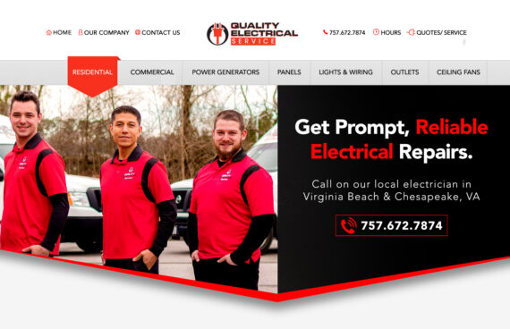 Website Design Electrical Companies Virginia Beach