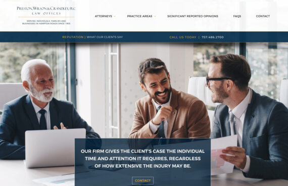 Web Design Personal Injury Law Practice Hampton Roads. Legal website design