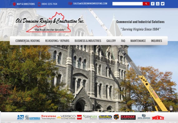 Website Design Roofing Companies Richmond