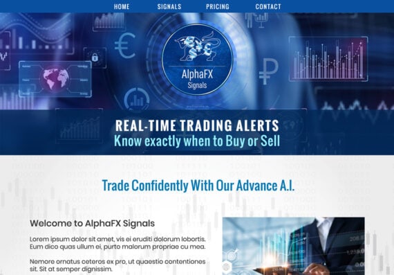 Web Design Online Trading Business. Web design for Forex stock trading.