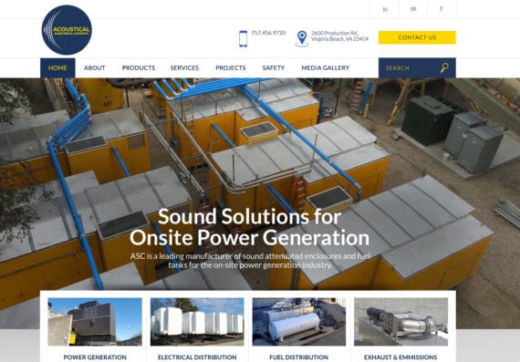 Website Design Noise Enclosure Business