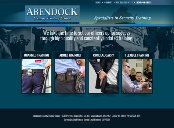 Website design Training Security, Firearm Certification Web Design