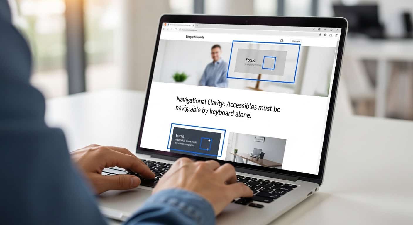 Navigational Clarity Accessible sites must be navigable with the keyboard alone Navigational Clarity