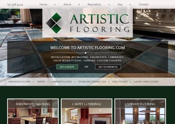Web Design for Flooring Companies Va Beach Va