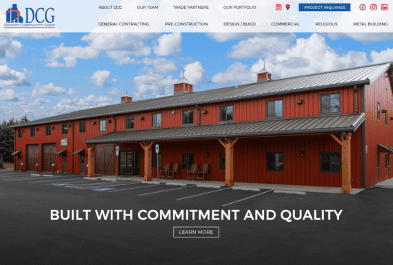 Construction Building Website Design