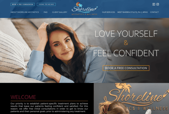 Aesthetics esthetician Web Development