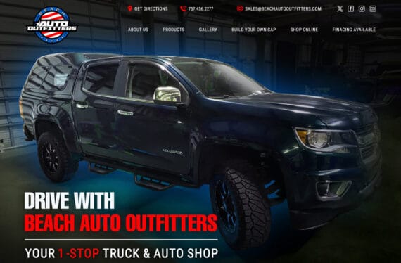 Truck Accessories Website Design