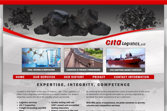 Web Design Logistics Shipping Business