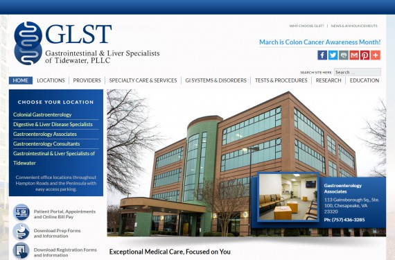 Website Design Gastroenterology Medical Practice, Gastroenterologists Doctors Website Design