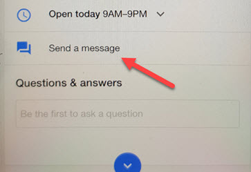 Google Business Page SMS