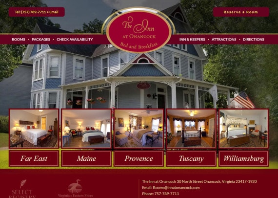 Web Design Hospitality Business VA, Web design hotels, vacation rentals, Air BNB