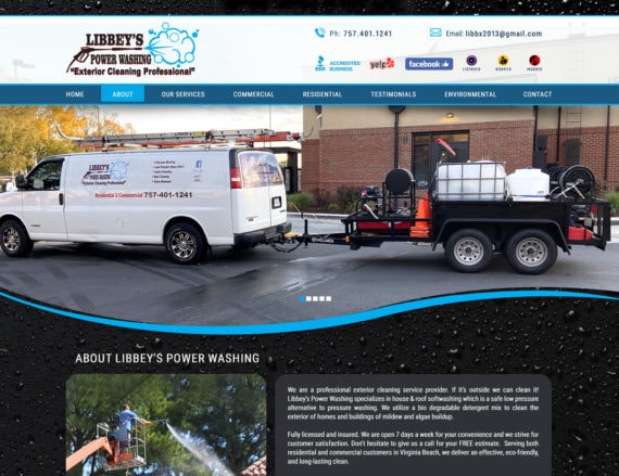 Website Design for power washing business