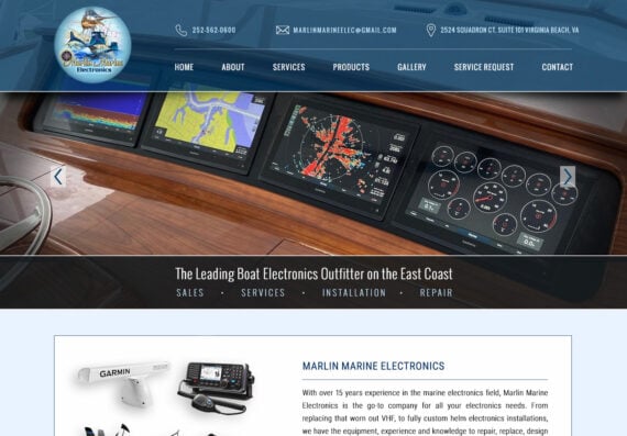 Website Design Marine Electronics, Installation, Boats Electronics Sales and Services