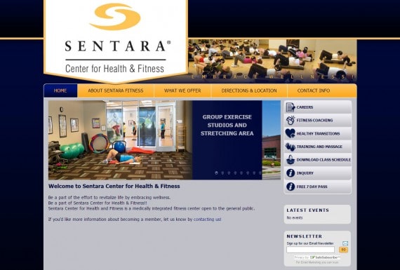 Website design for fitness business Virginia