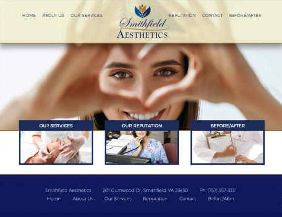 Website Design Skin Care Dermatologist Virginia, Web Design Dermatology Practice