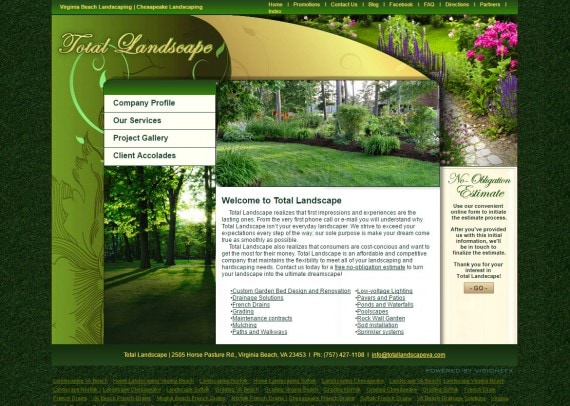Website Design Landscaping Contractors