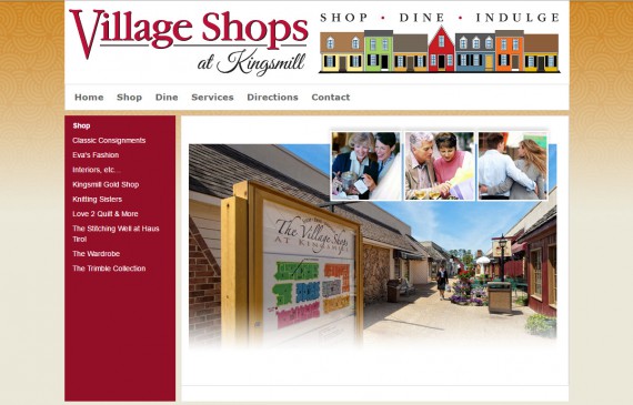 Shopping Center, Retail Business Website Design Williamsburg VA