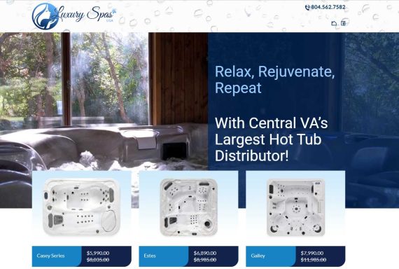 Website Design Spas Hot Tubs – eCommerce for Hot tubs Spas