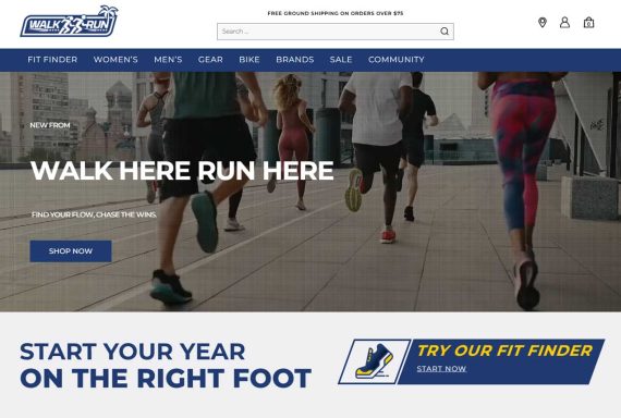 Website Design Running Shoe Store