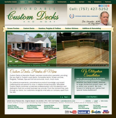 Website Design Home Remodeling Contractors VA Beach