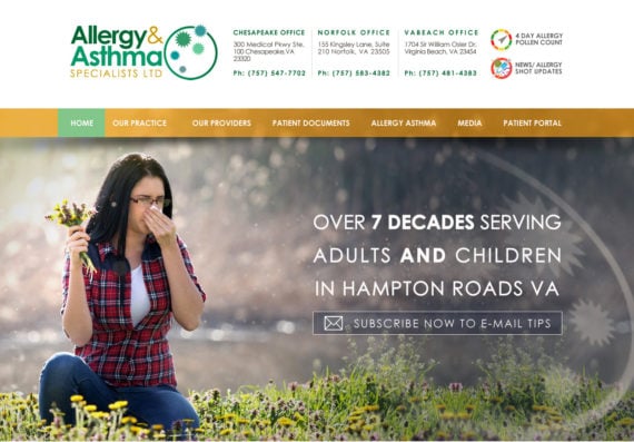 Website Design Allergy Asthma Doctors, Website Design Allergy Asthma Practice