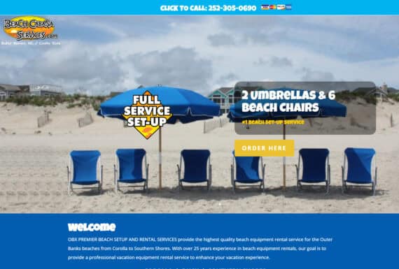 Web Design Beach Vacation Resort Rentals