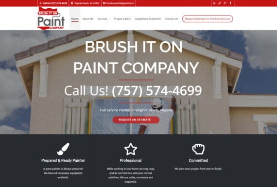 Web Design Virginia Beach Painters