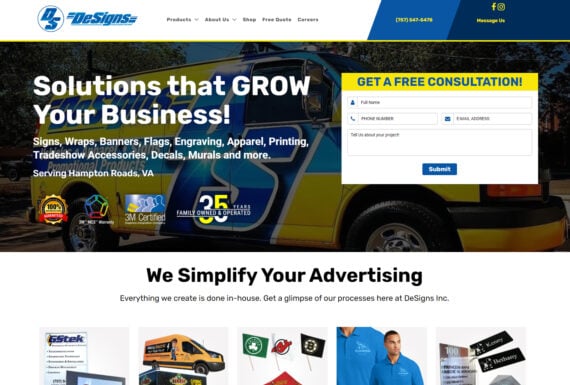 Website Design for Sign Companies