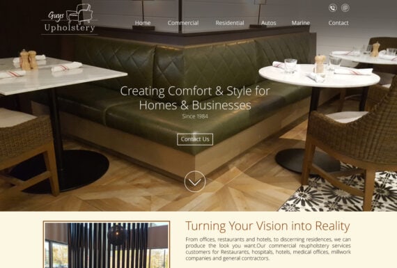 Website Design Upholstery Business