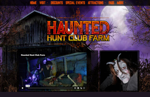 Website design for Halloween entertainment