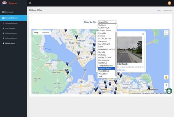 Billboard Management Website Application