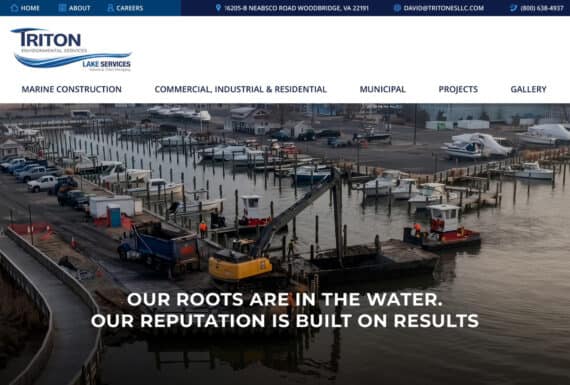 Marine Construction Website Design