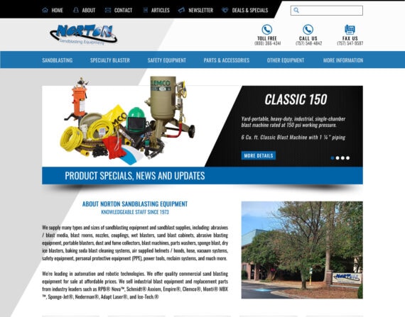 Website Design Sandblasting Equipment