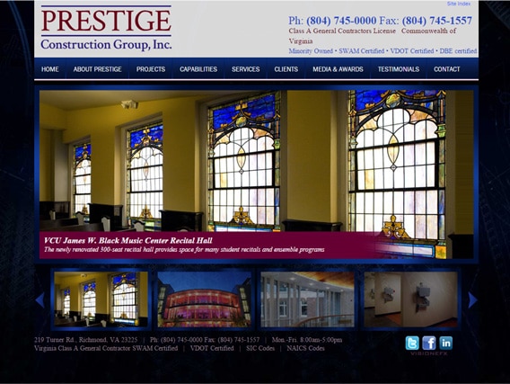 Website Design Building Contractors Richmond VA