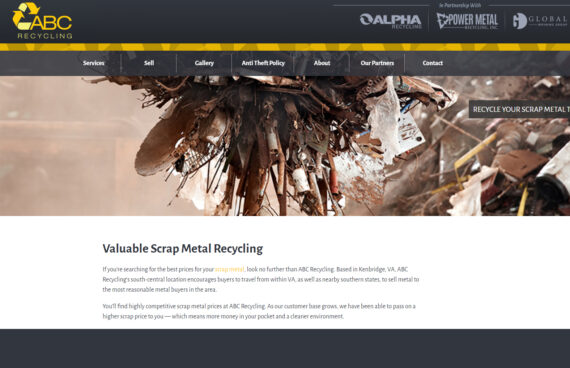 Precious Metal Recycling Web Page Design