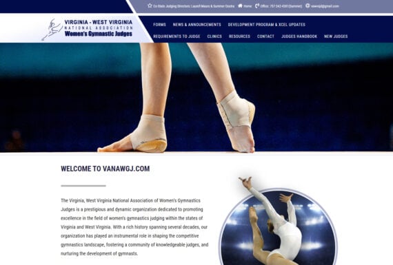 Website Design Gymnastic Associations