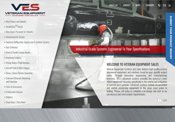 Website Design Equipment Manufacturing, Business Website Design
