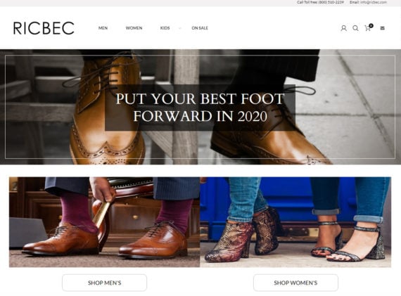 Ecommerce Website Design Shoe Sales, Ecommerce web sites