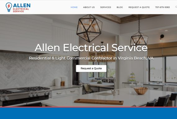 Web Design SEO Electrical Business Virginia Beach