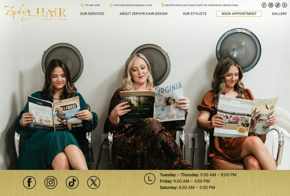 Hair Salon Website Design Chesapeake VA
