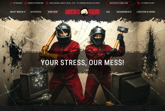 Web Design Rage Rooms Virginia Beach