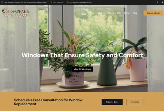 Window Company Web Design Chesapeake VA