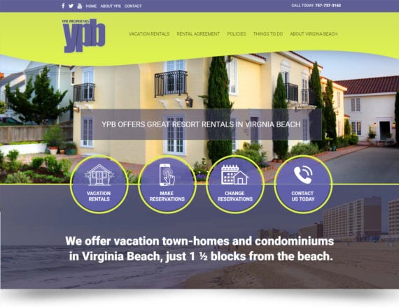 Website Design Hospitality Business, Website Design for Rentals VA Beach