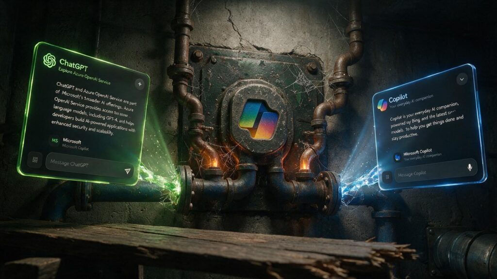 Bing logo revealed as the power source behind glowing ChatGPT and Copilot answer windows