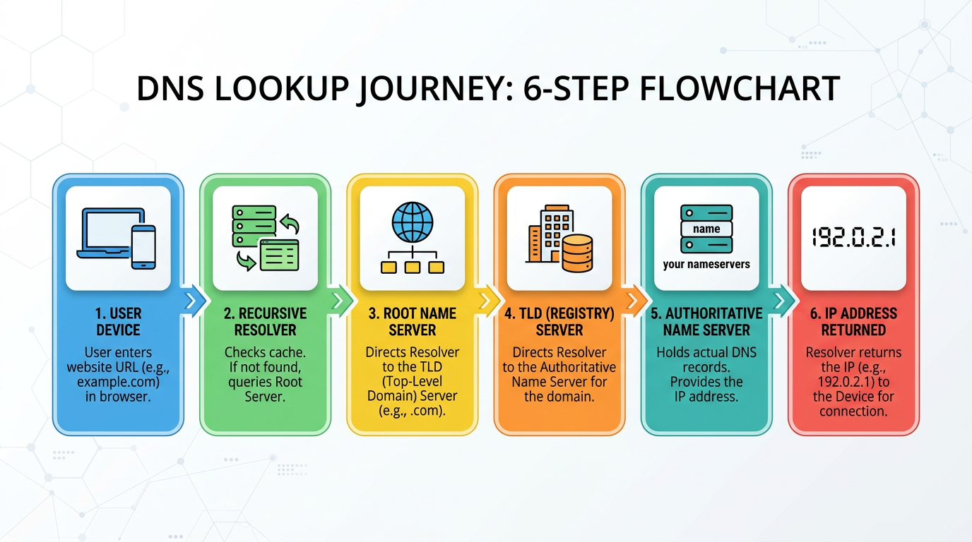DNS lookup diagram
