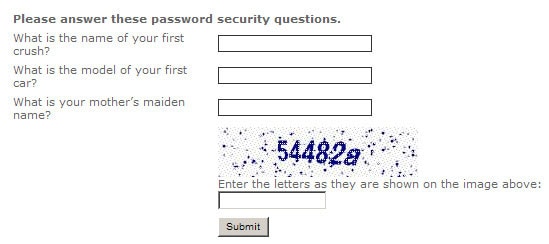CAPTCHA spam blocker