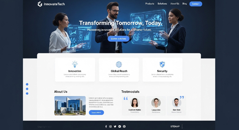 Homepage Layout Example